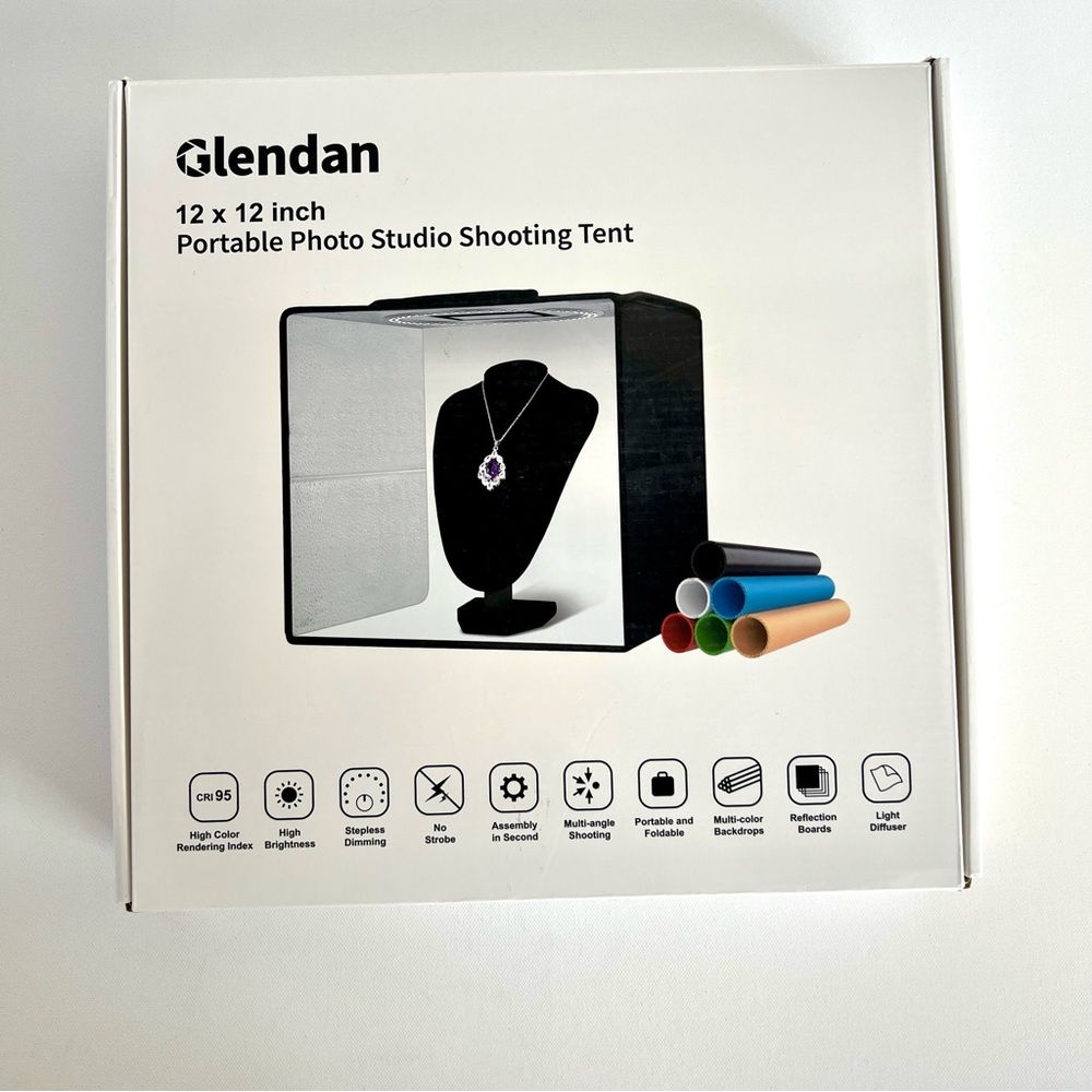 NEW • Amazon • Glendan 12 x 12 inch Portable Photo Studio Shooting Tent